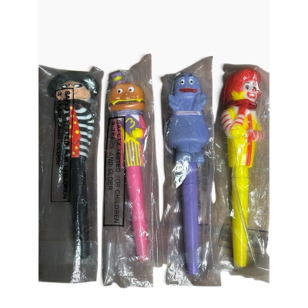Vintage McDonald's Character Pen Set 1980s Sealed  Fast Food Toy Collectibles